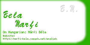 bela marfi business card